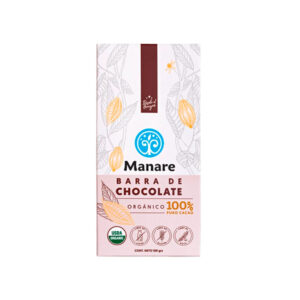 Barra de Chocolate 100% cacao 100g  Marca Manare