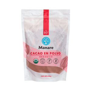 Cacao En polvo Orgánico 500g Marca Manare