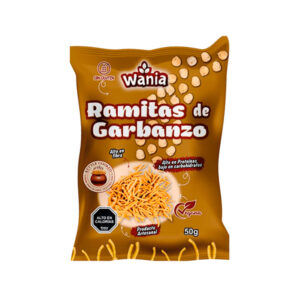 Ramitas de Garbanzo sin gluten 50gr Veganas Marca Wania