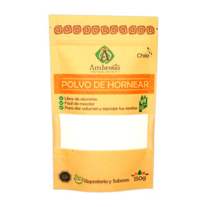 Polvo de Hornear 150gr   sin Gluten- Veganos- non GMO Marca Ambrosia