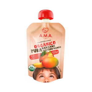 Pure de Frutas Pasteurizado Manzana Platano Mango 90gr Marca Ama