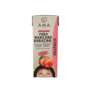 Jugo Manzana Durazno Organico 200cc Marca Ama