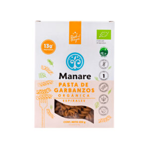 Espirales de Garbanzo orgánico 250gr Marca Manare